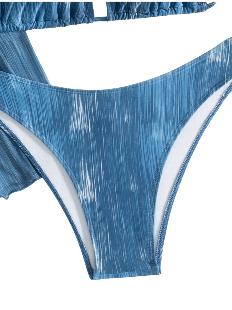 Tie-Front 4- Bikini Sett