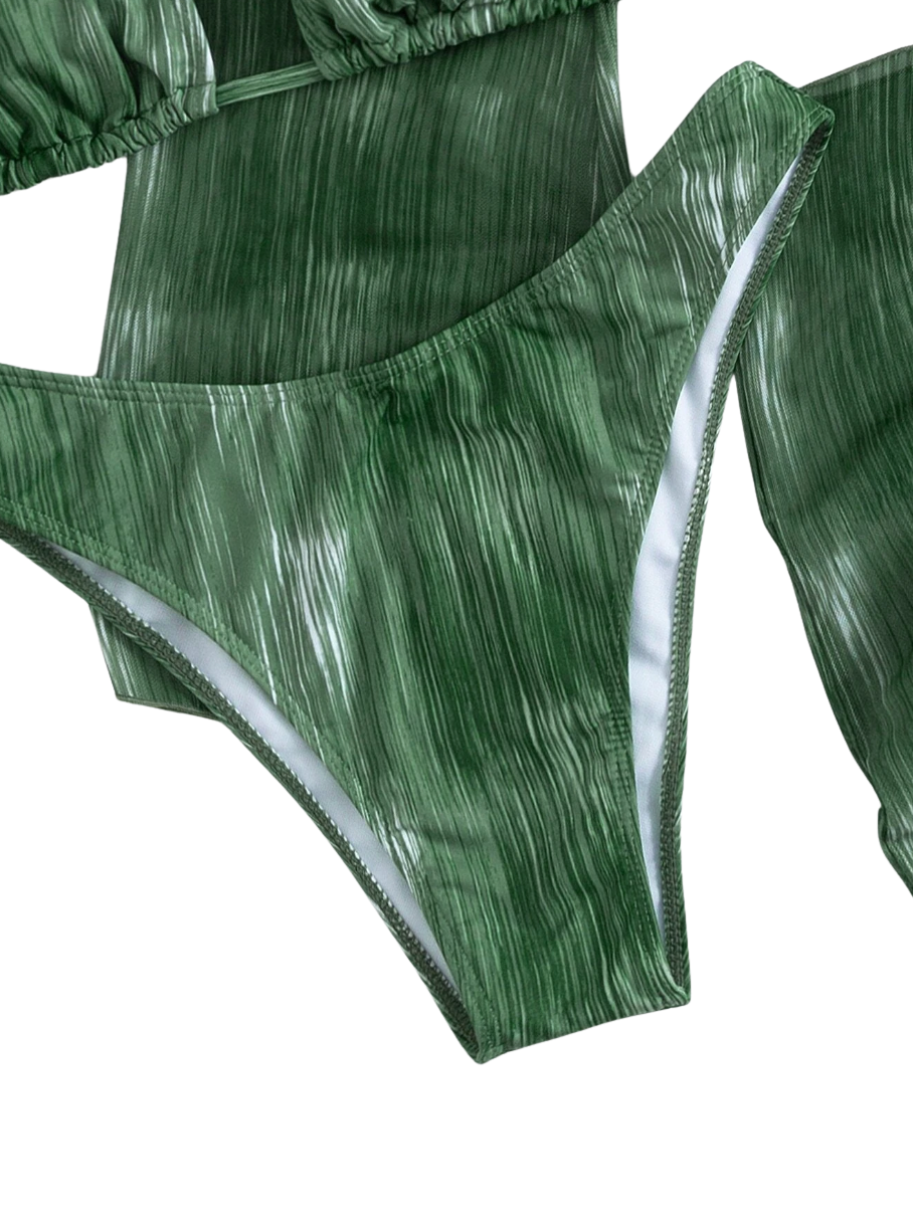 Tie-Front 4- Bikini Sett