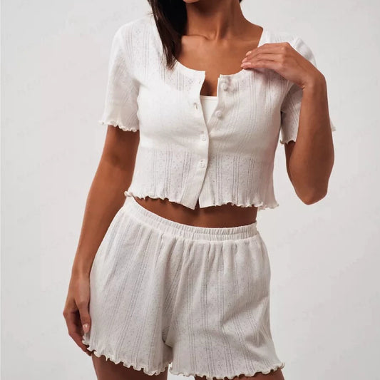 White Classic – Shorts & Kort Skjorte