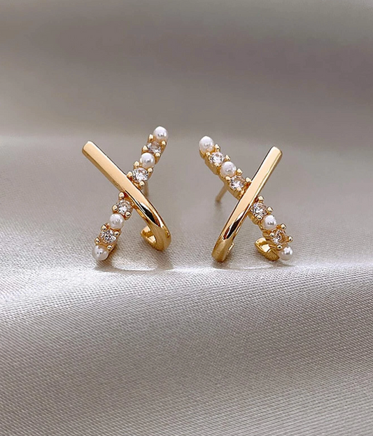 X Øredobber med Diamanter