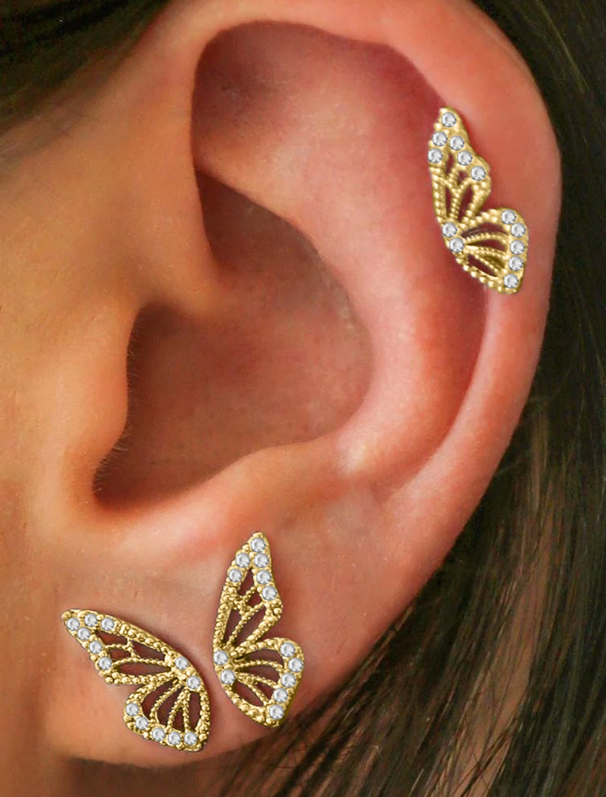 Todelt Sommerfugl Smykkesett