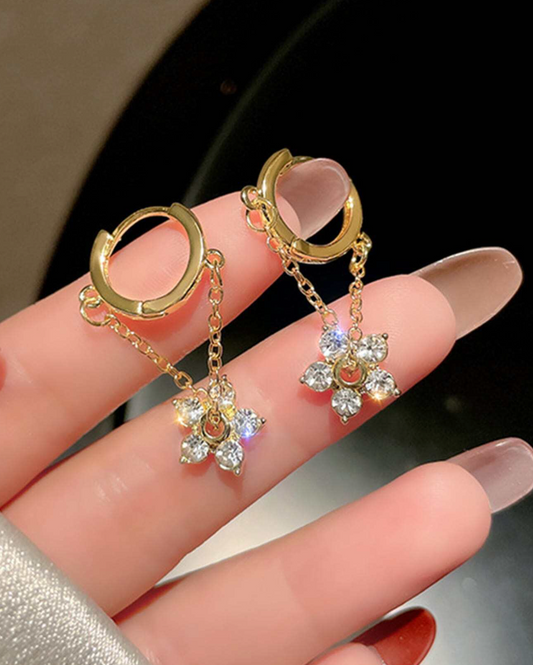 Hengende Øredobber med Rose