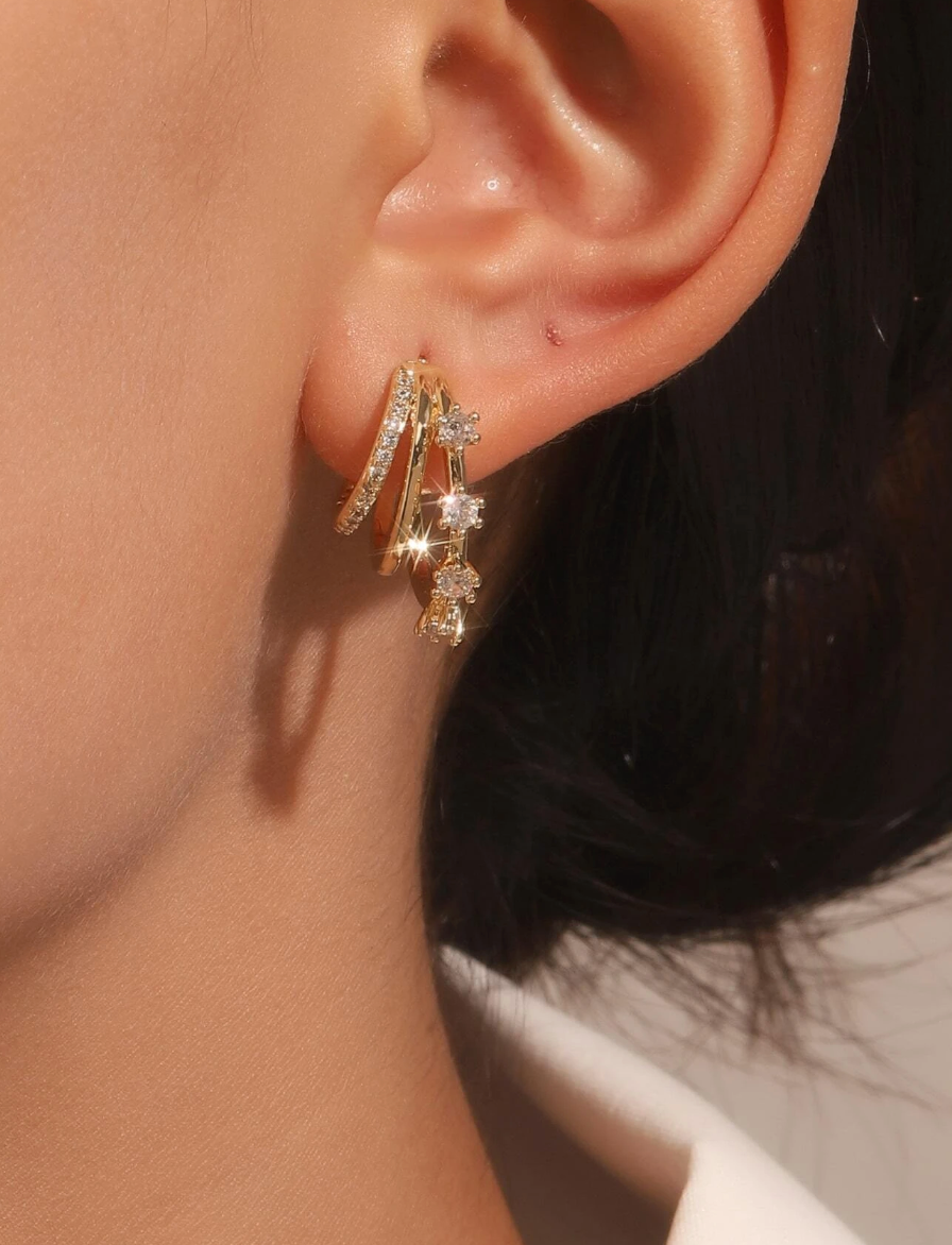 Sammenkoblede Ringer Øredobber