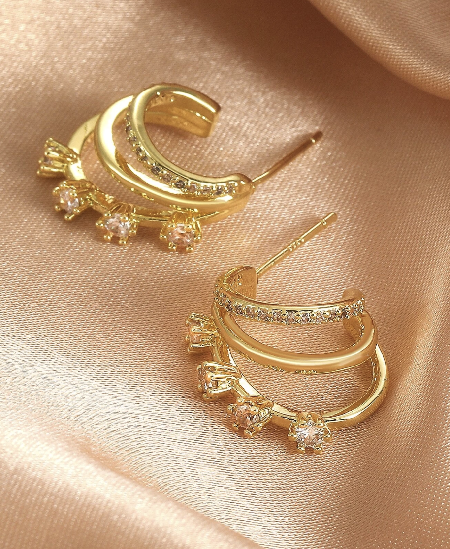 Sammenkoblede Ringer Øredobber