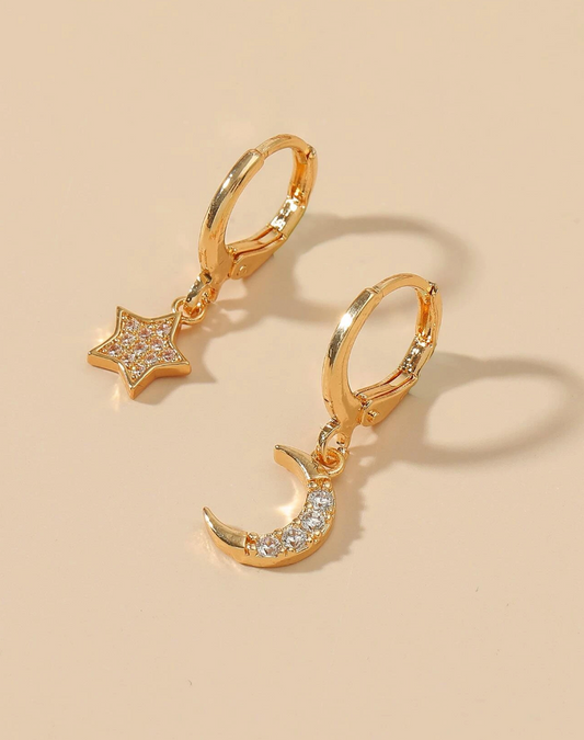 Måne og Stjerne Øredobber