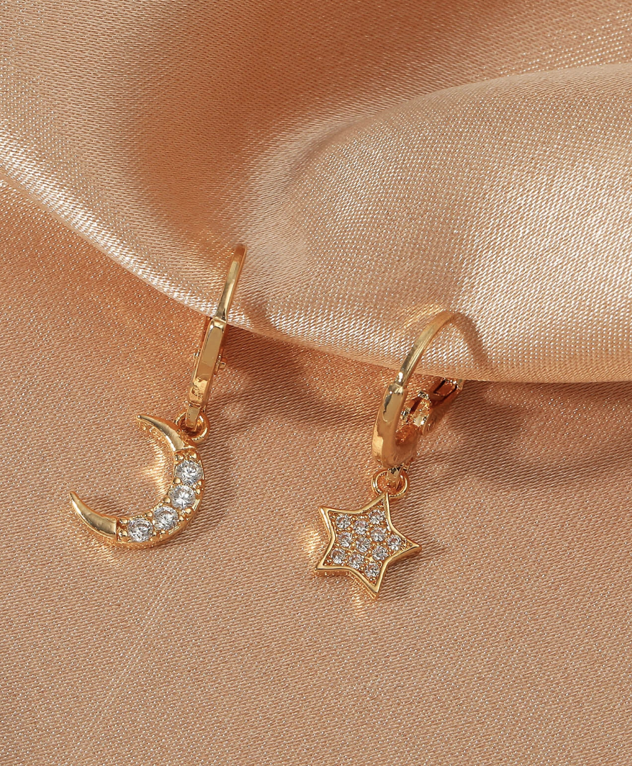 Måne og Stjerne Øredobber