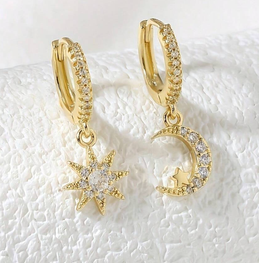 Måne og Sol Øredobber