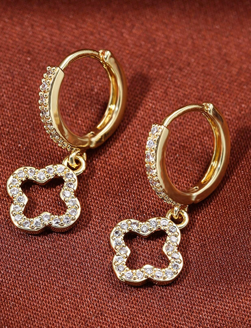 Rose Øredobber i Gull