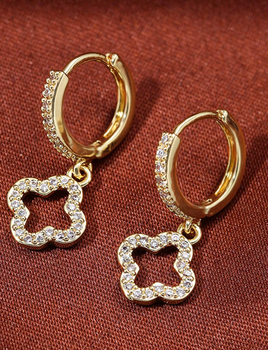 Rose Øredobber i Gull