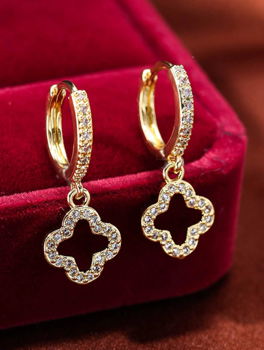 Rose Øredobber i Gull