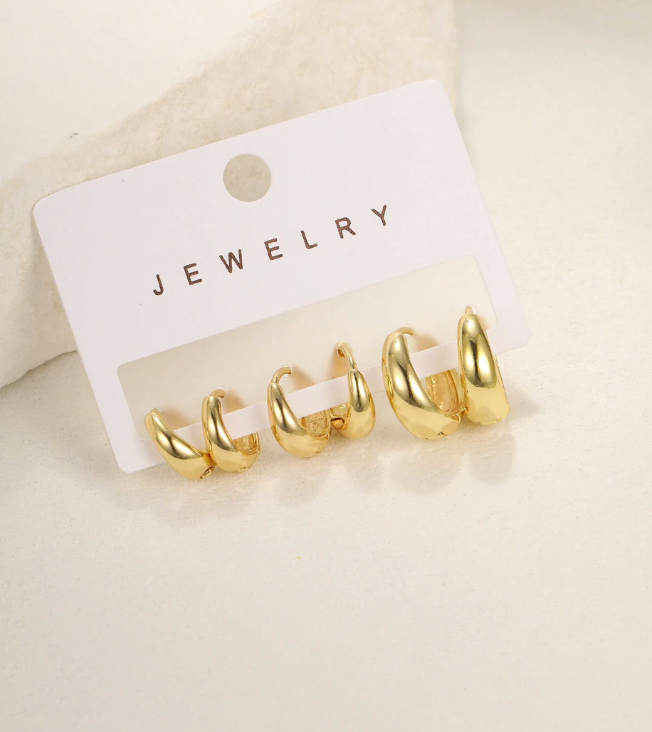 Øredobber med 3 Ringer