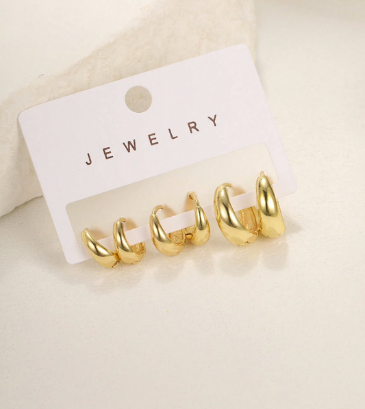 Øredobber med 3 Ringer