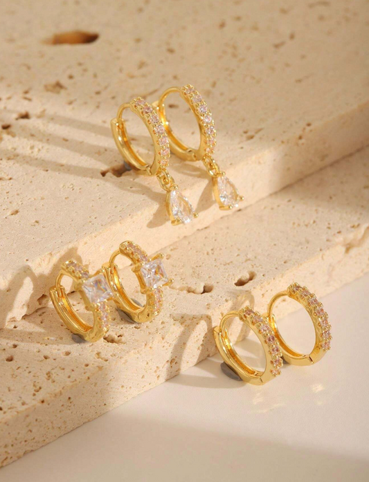 Sett med Ring Øredobber