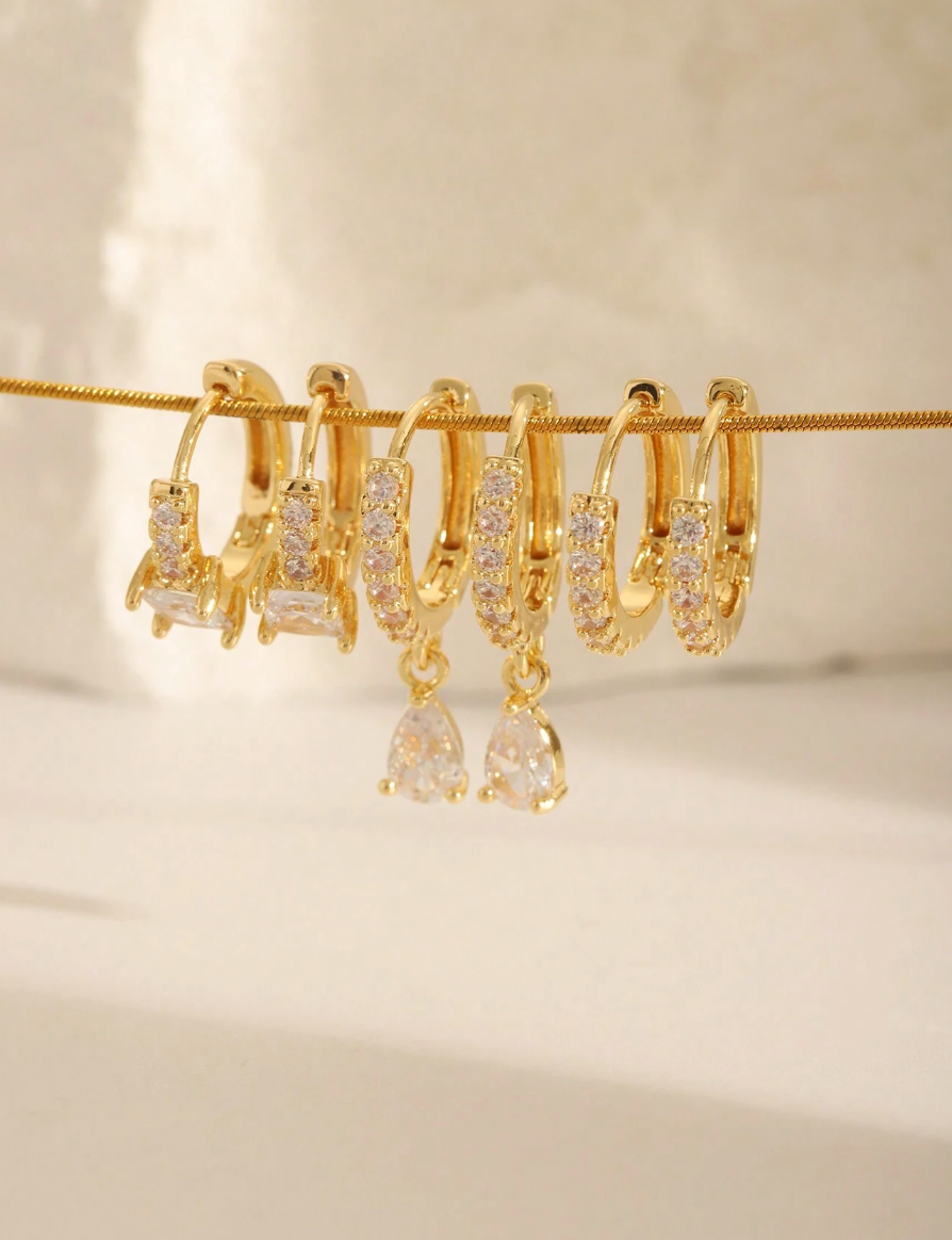 Sett med Ring Øredobber