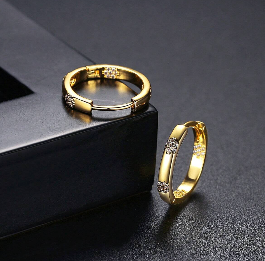 Øreringer med Snøkrystaller