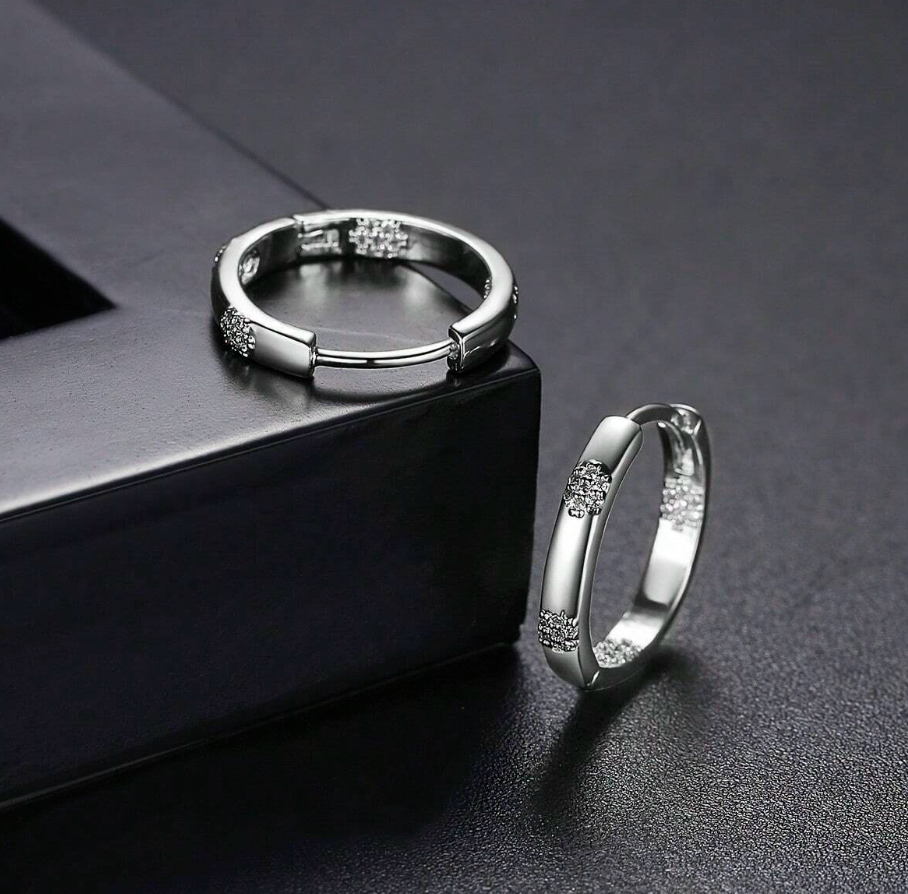 Øreringer med Snøkrystaller