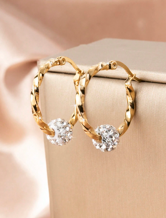 Diamantball Øredobber