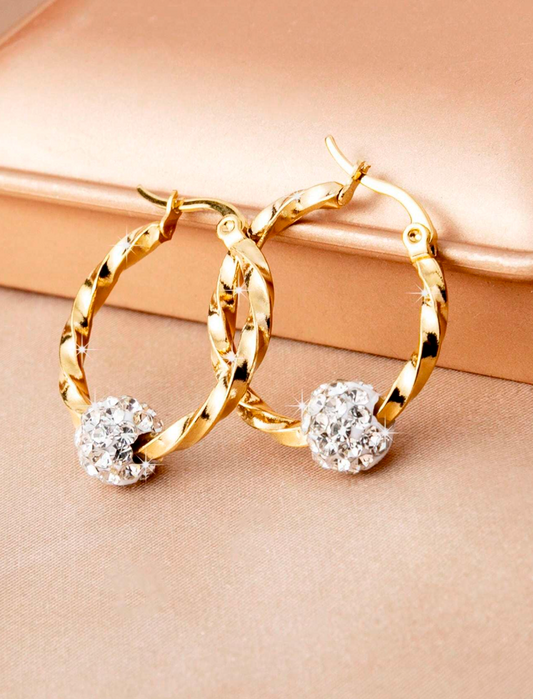 Diamantball Øredobber