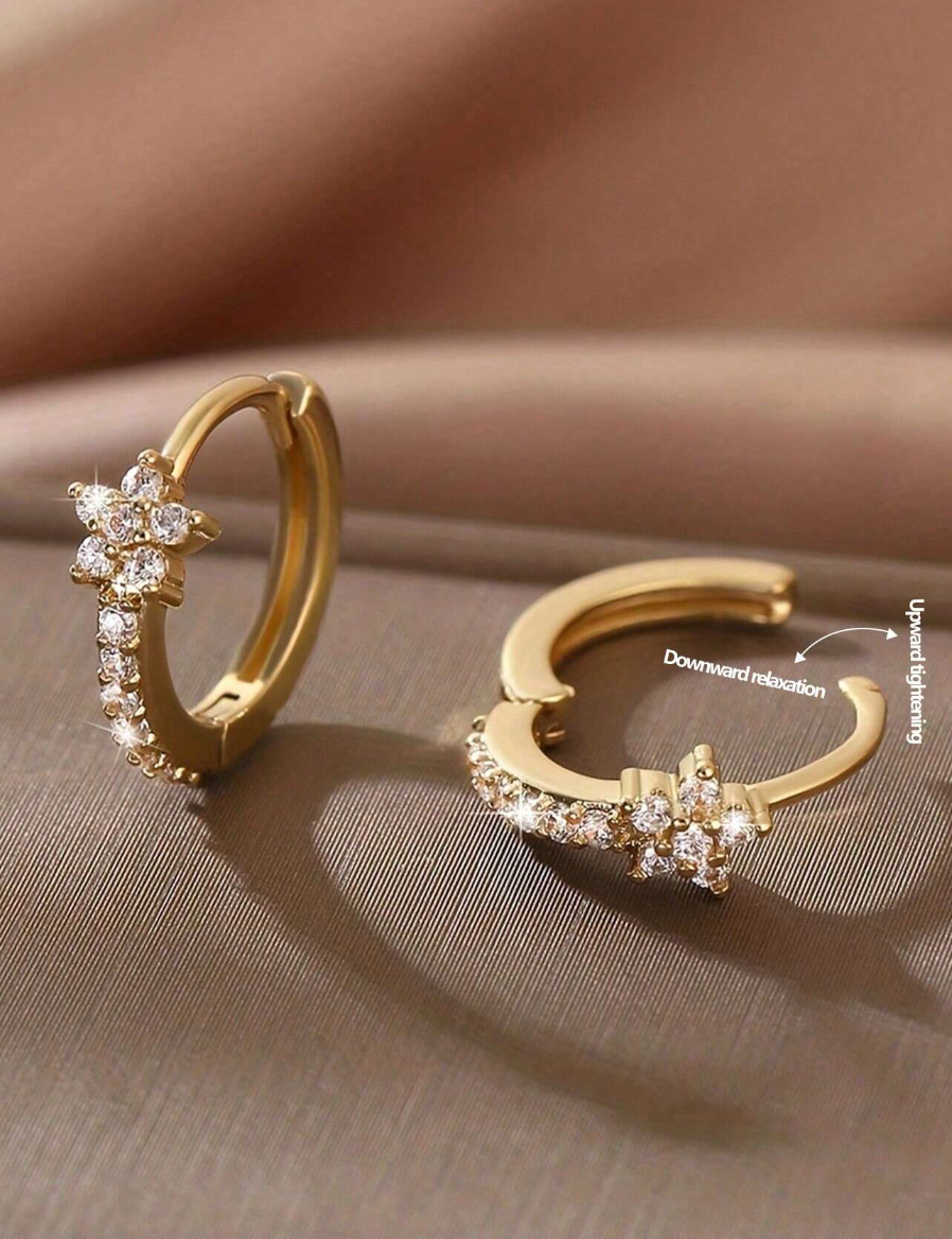 Øreringer med Rose Diamant