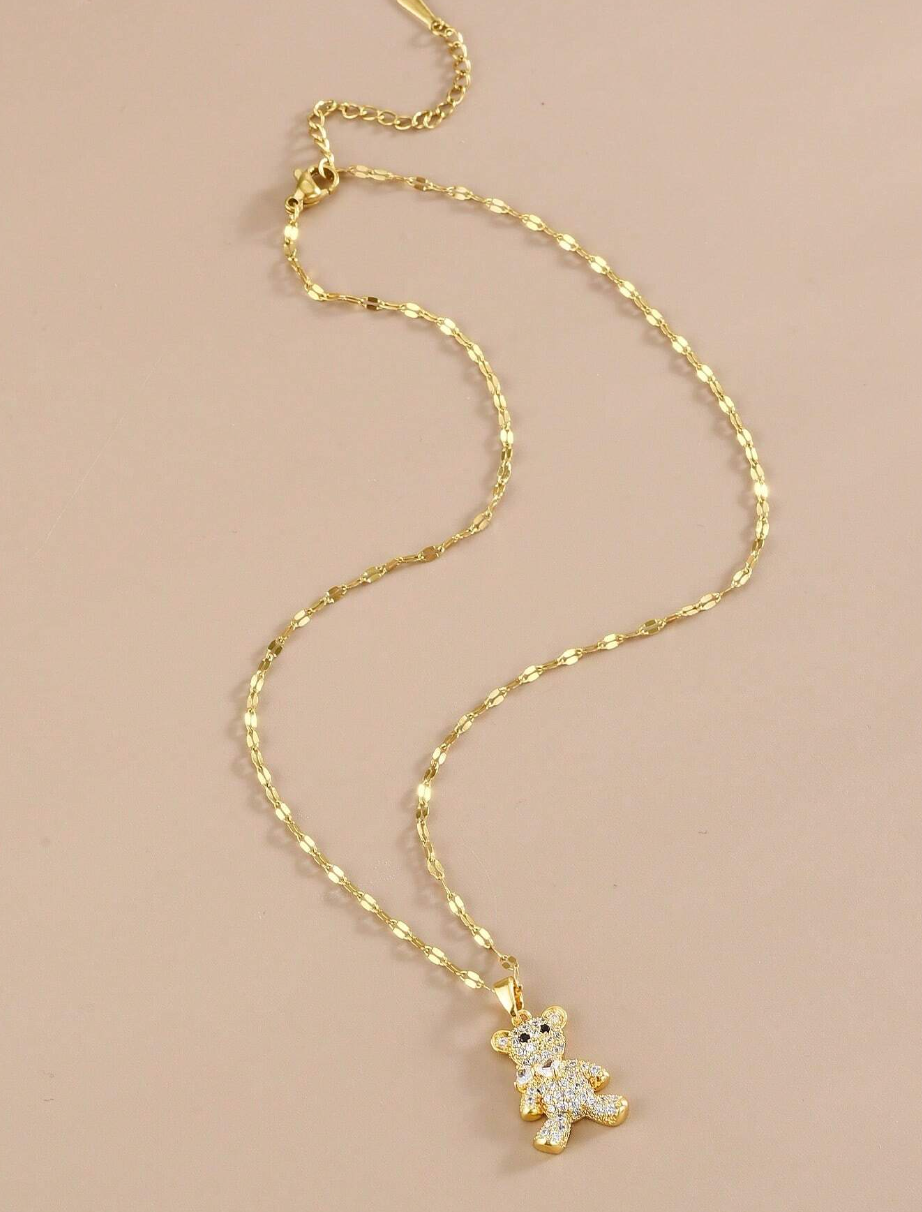 Teddy Charm – Bamse Kjede i Gull