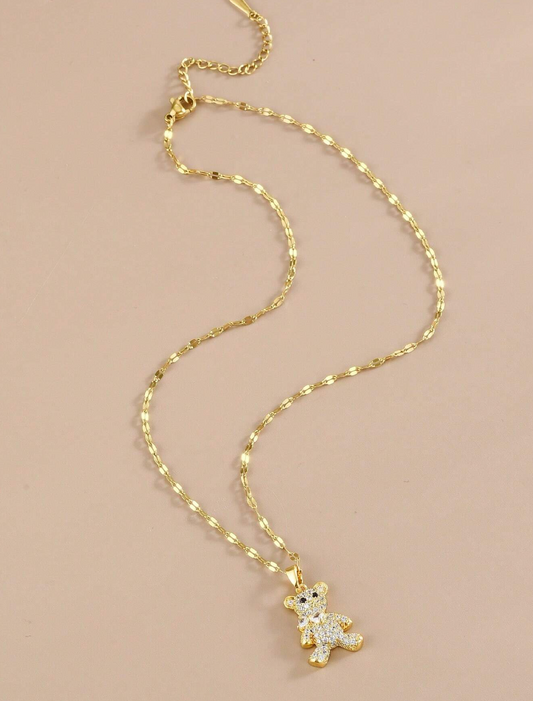 Teddy Charm – Bamse Kjede i Gull