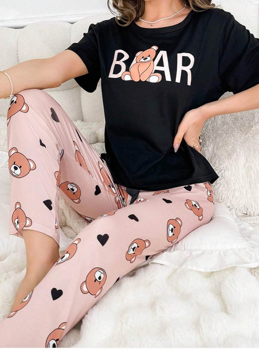 Bear Hug – T-skjorte & Bukse Pysjsett