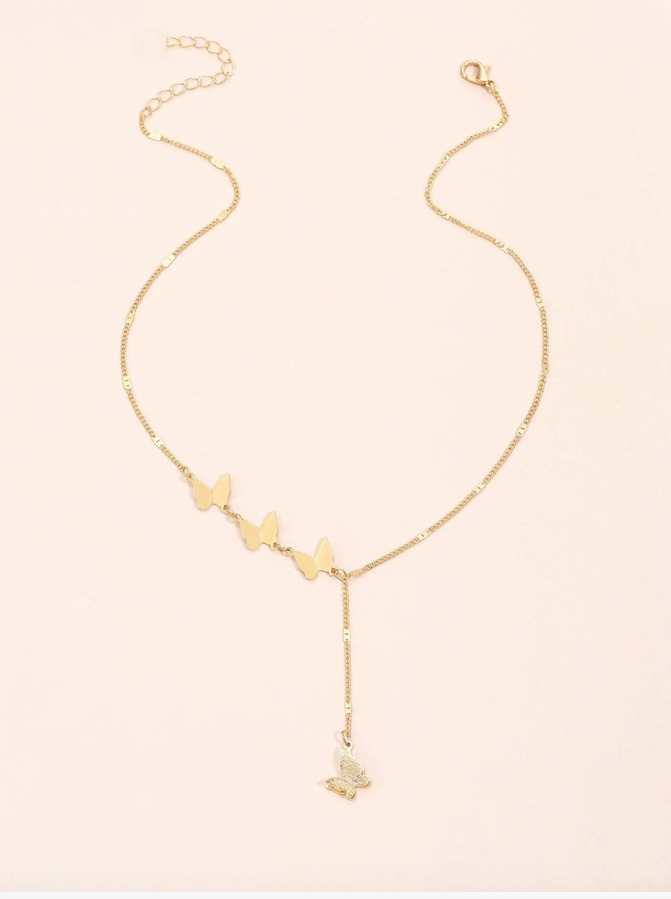 Flutter Cascade – Sommerfugl Kjede i Gull