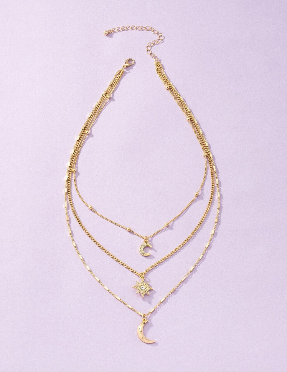 Lunar Radiance – 3-i-1 Kjede i Gull