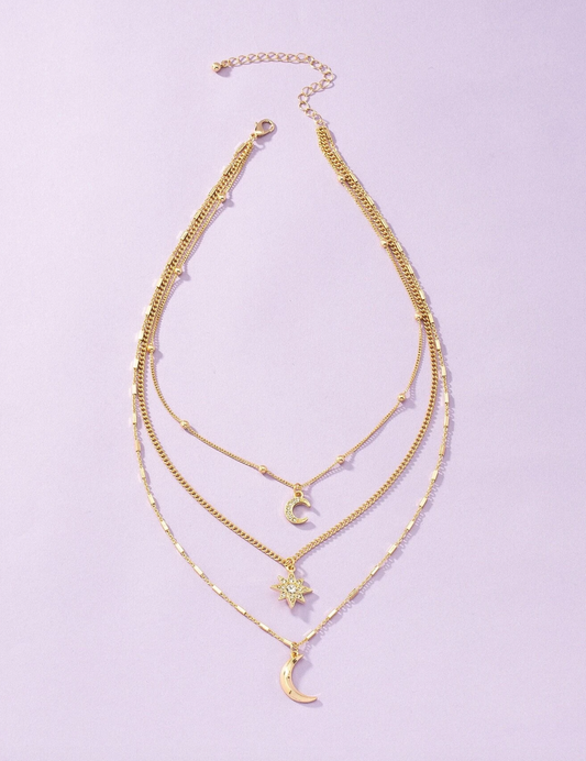 Lunar Radiance – 3-i-1 Kjede i Gull