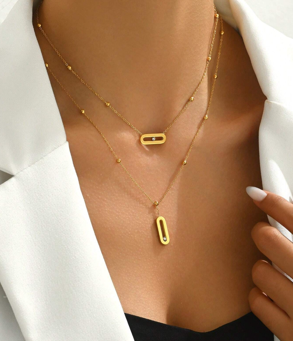 Twin Glow – Dobbelt Kjede i Gull