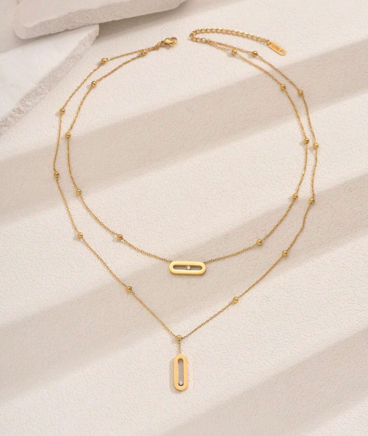 Twin Glow – Dobbelt Kjede i Gull