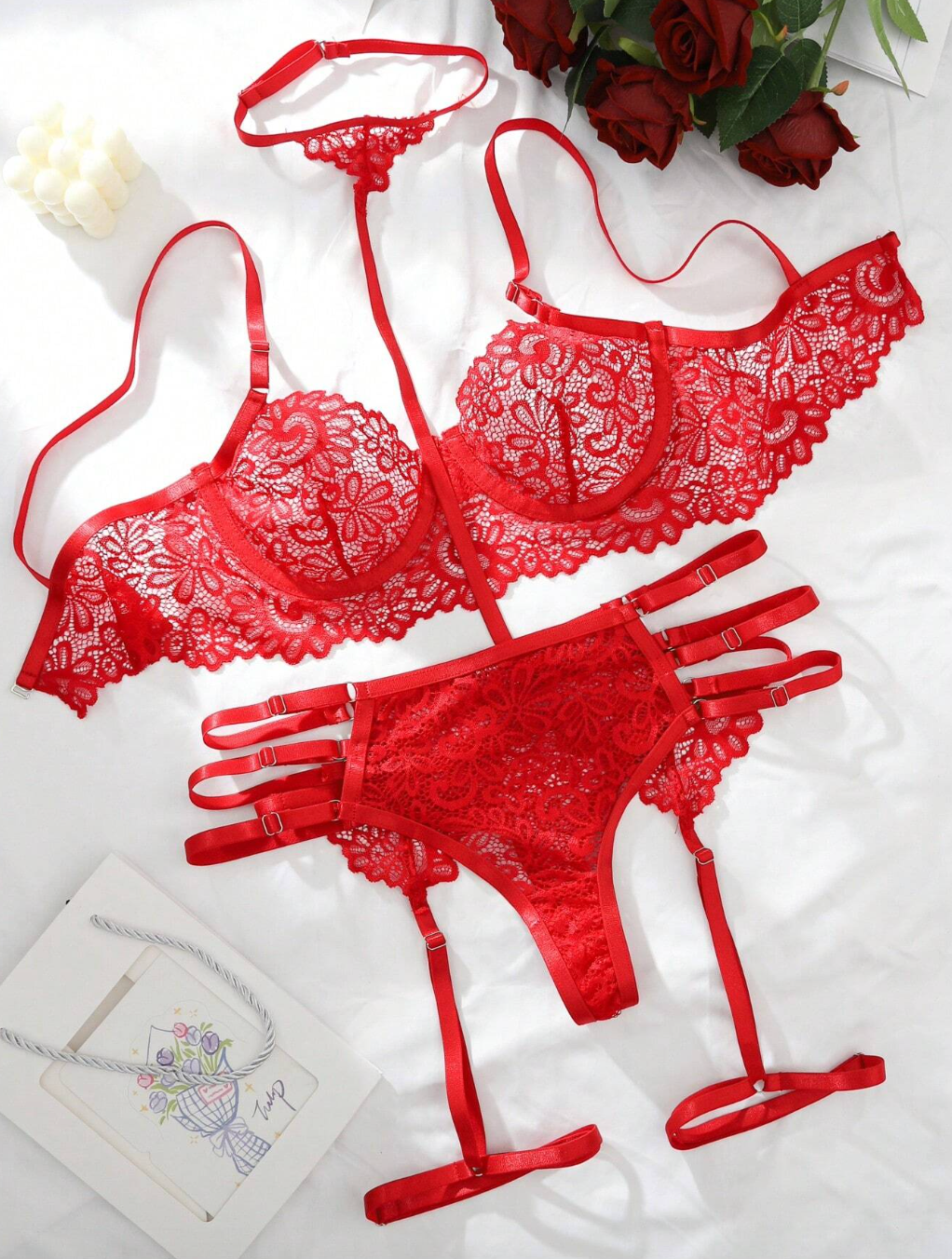 Crimson Temptation 3-Piece Set