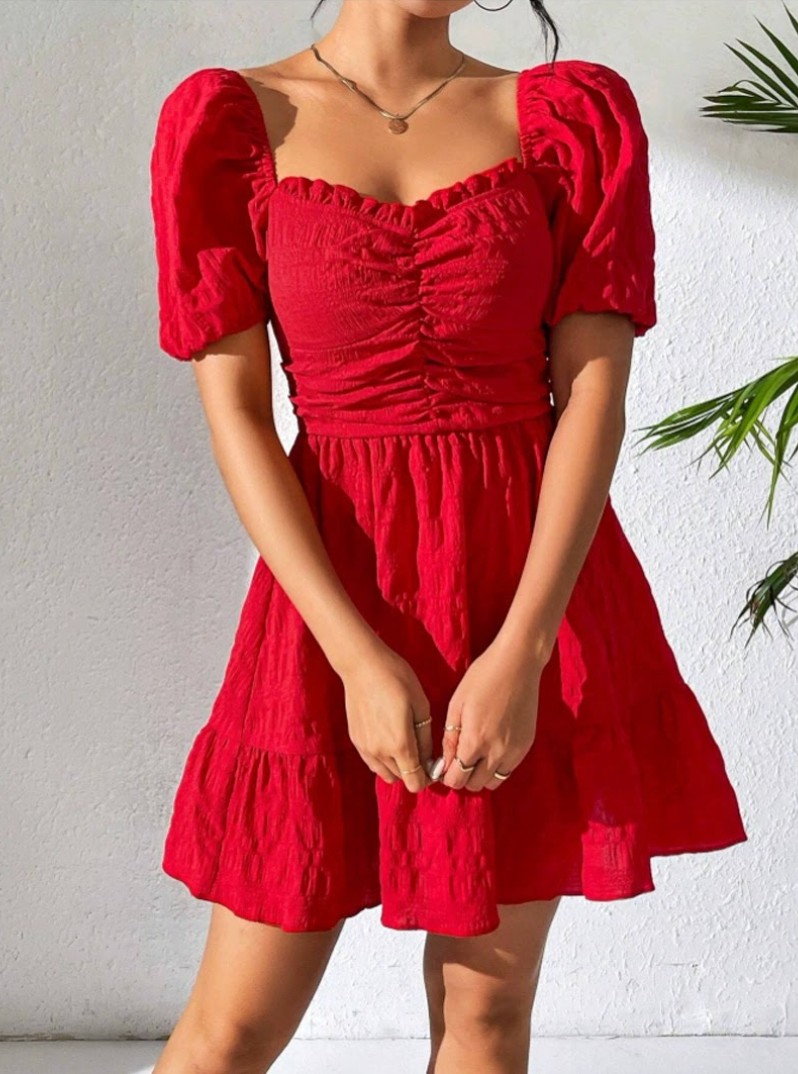 Rød Elegant Kjole