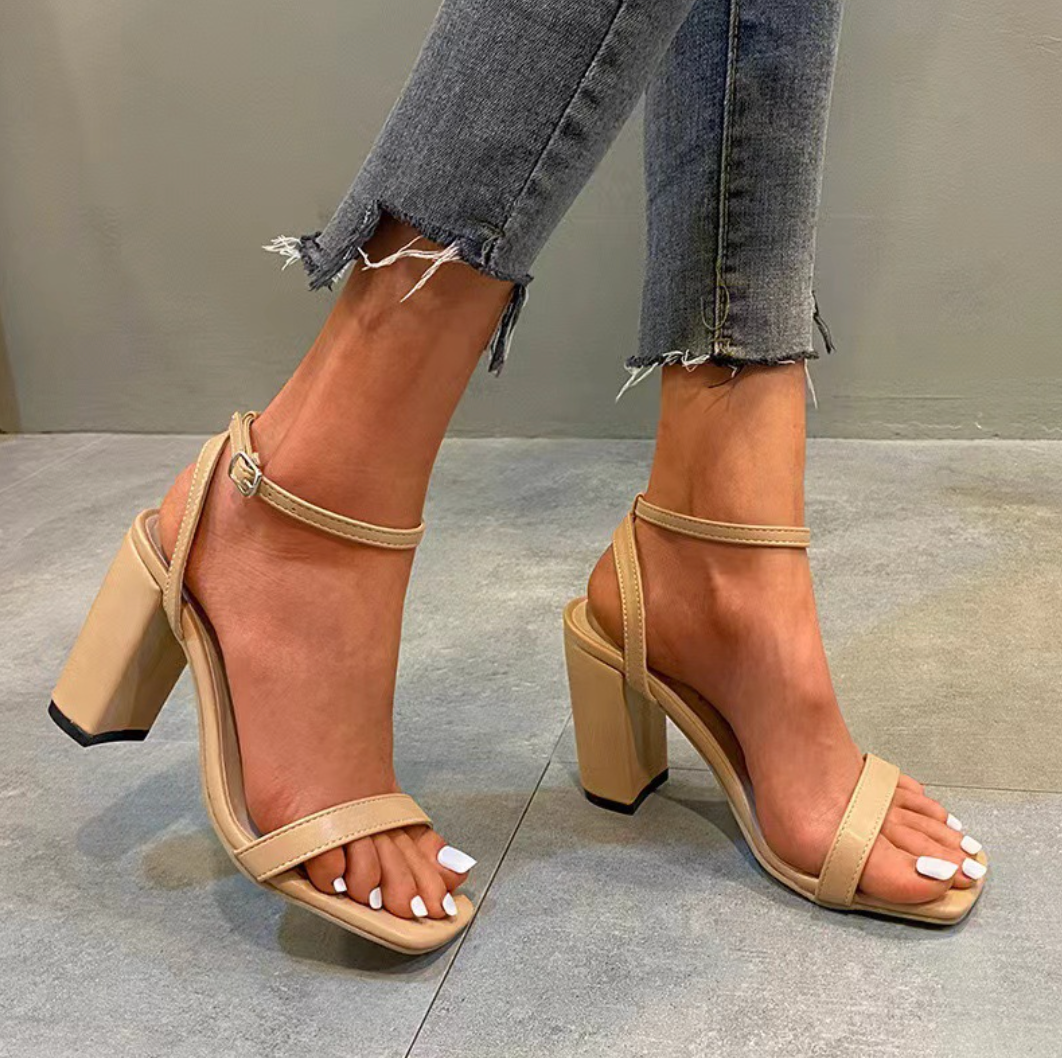Bella Open-Toe Heels