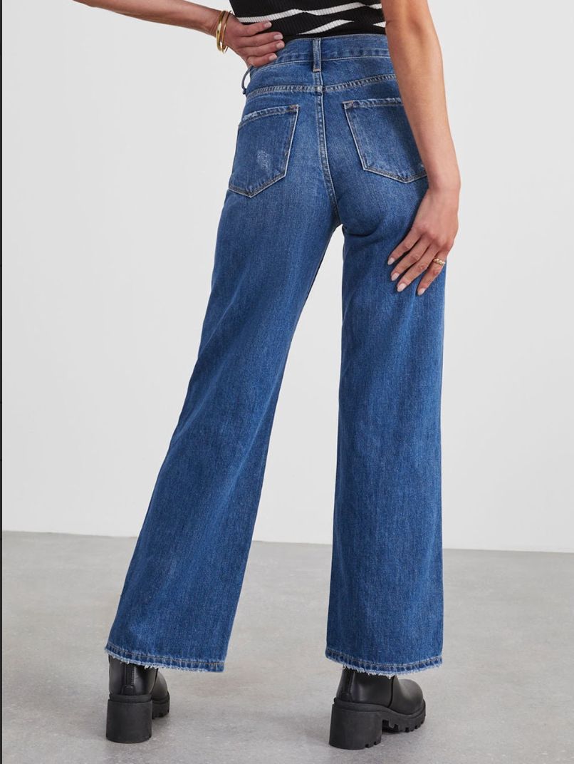 Twist Button Denim