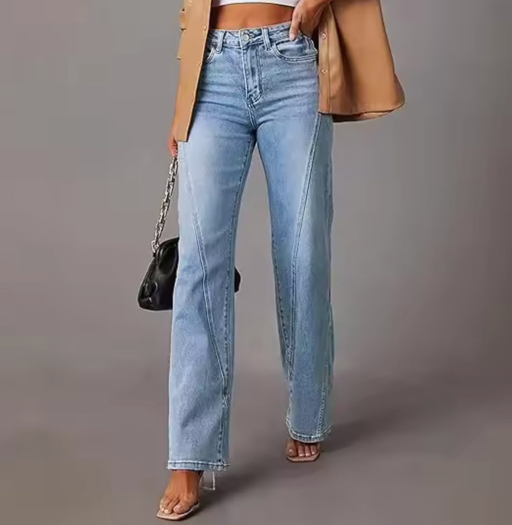 SkyRise – Jeans med Høyt Liv