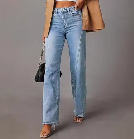 SkyRise – Jeans med Høyt Liv