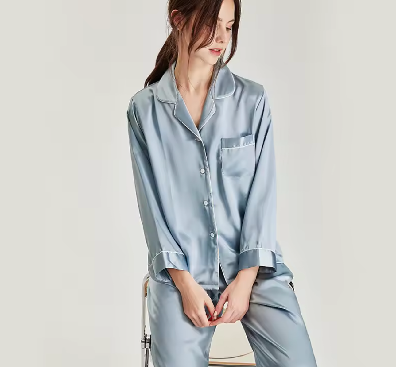 Amara Satin – Pyjamas Sett i Sateng