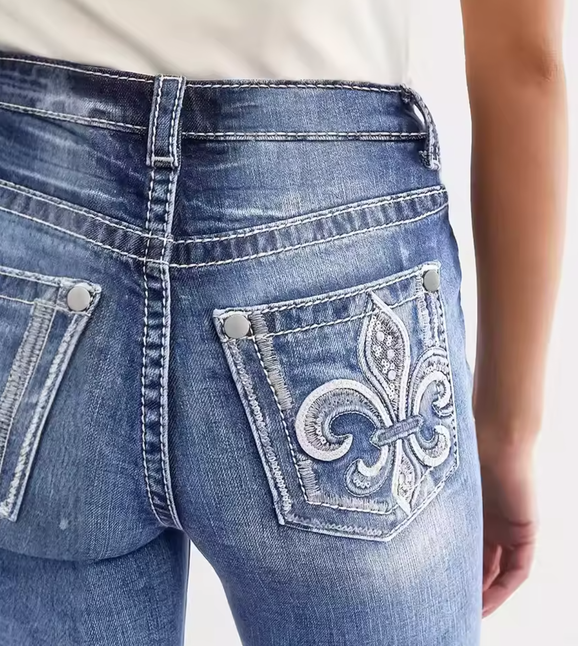 Orlena Jeans - Mid Rose