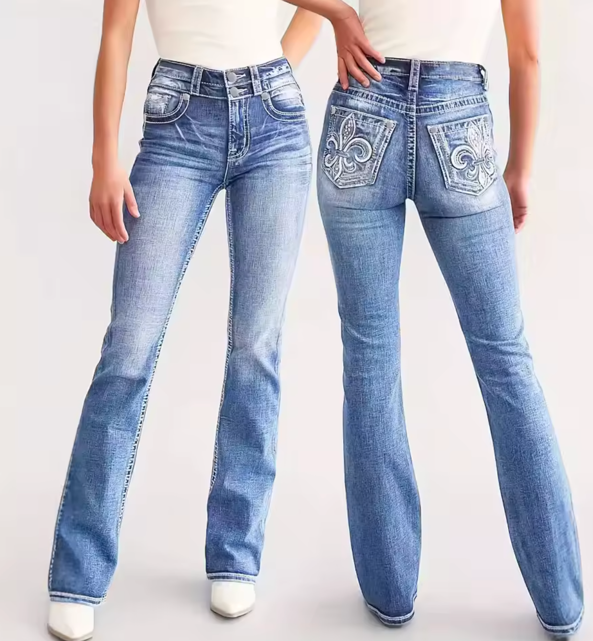 Orlena Jeans - Mid Rose