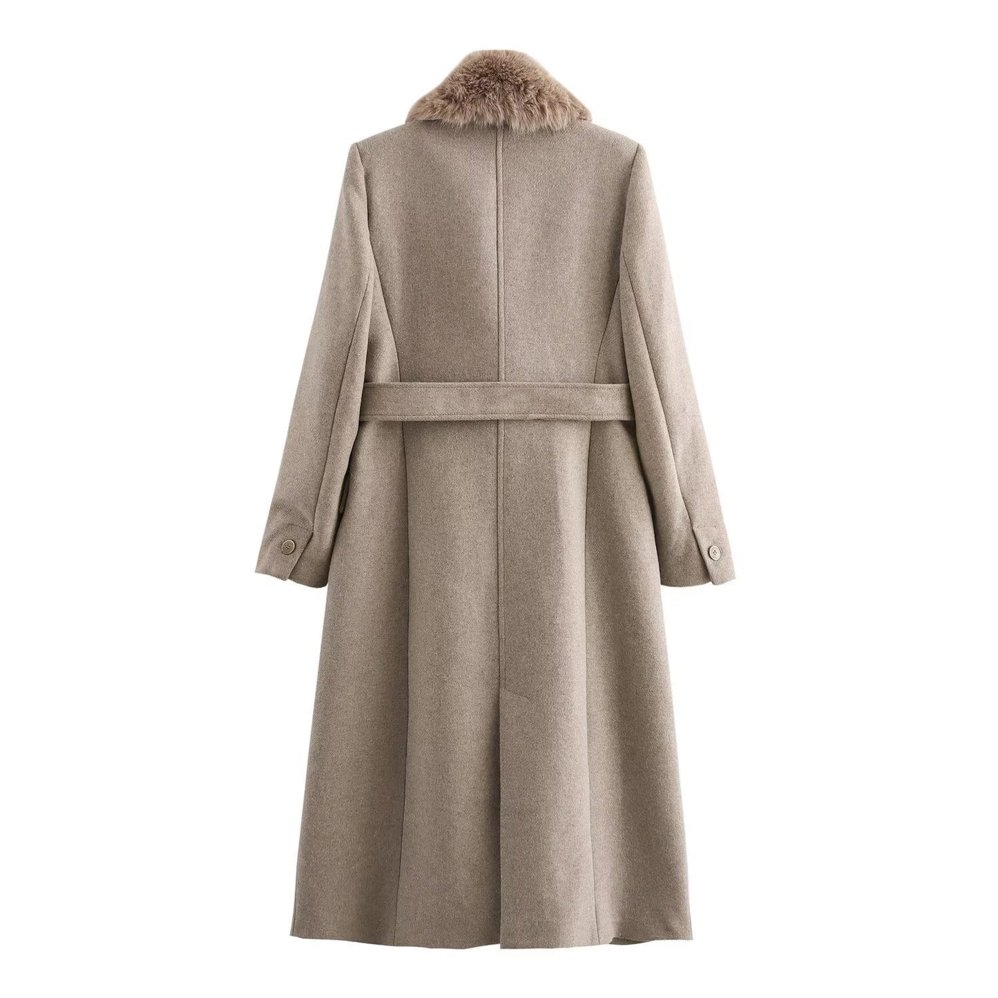 Divora Luxe Coat – Elegant Kåpe med Pelsfôr
