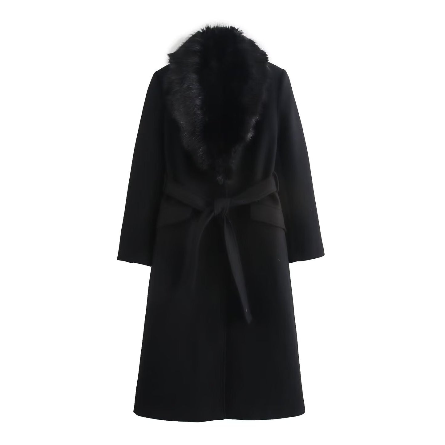 Divora Luxe Coat – Elegant Kåpe med Pelsfôr