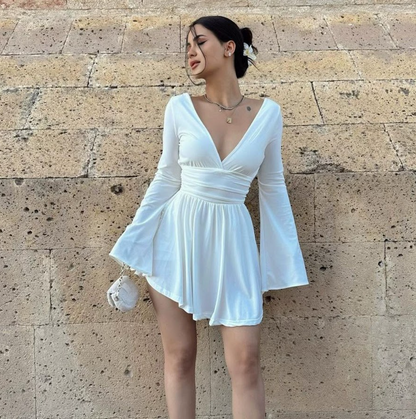 V-Neck Mini Dress