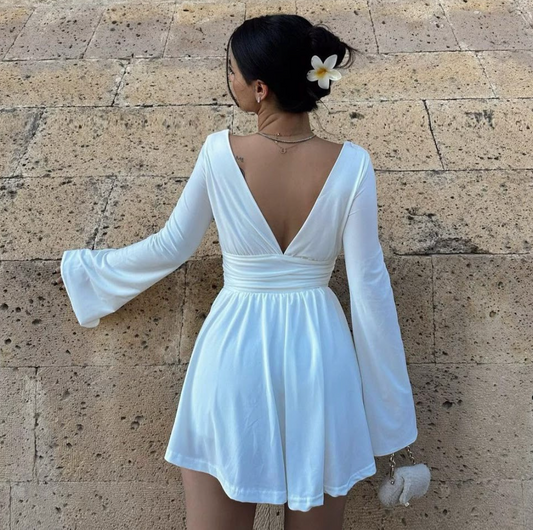 V-Neck Mini Dress