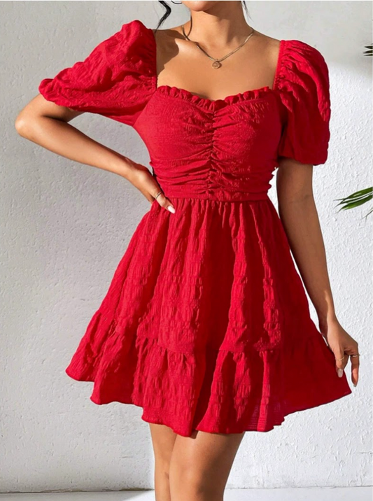 Rød Elegant Kjole