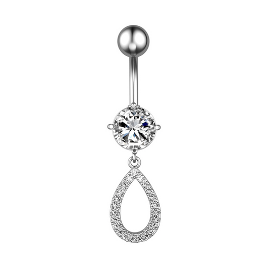 Navlepiercing med små diamanter
