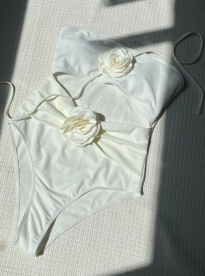 Heartline -Badedrakt Med Rosedetalj
