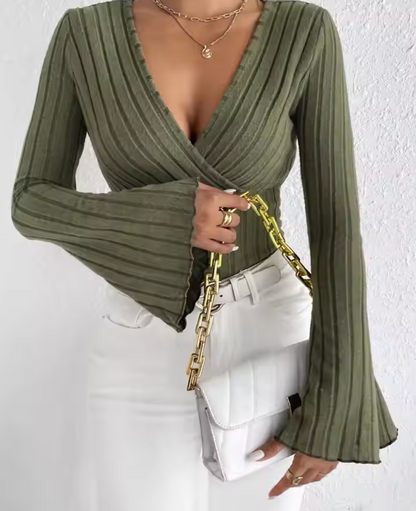 Elara Ease – V-hals topp
